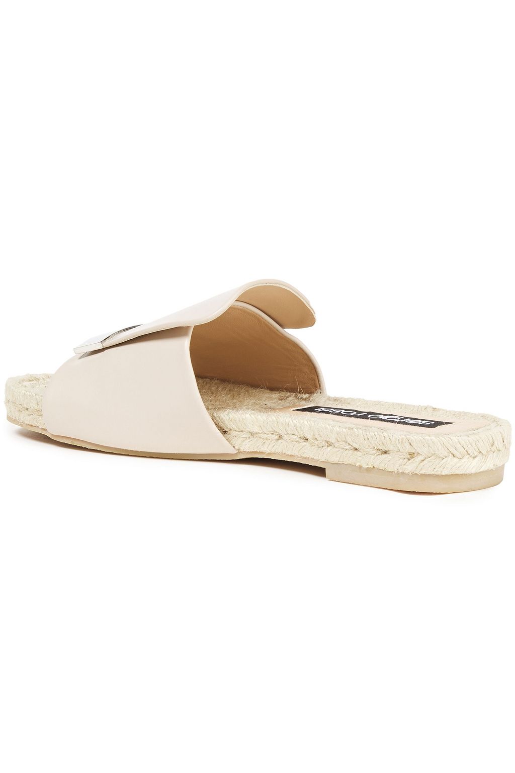 SERGIO ROSSI Embellished leather slides