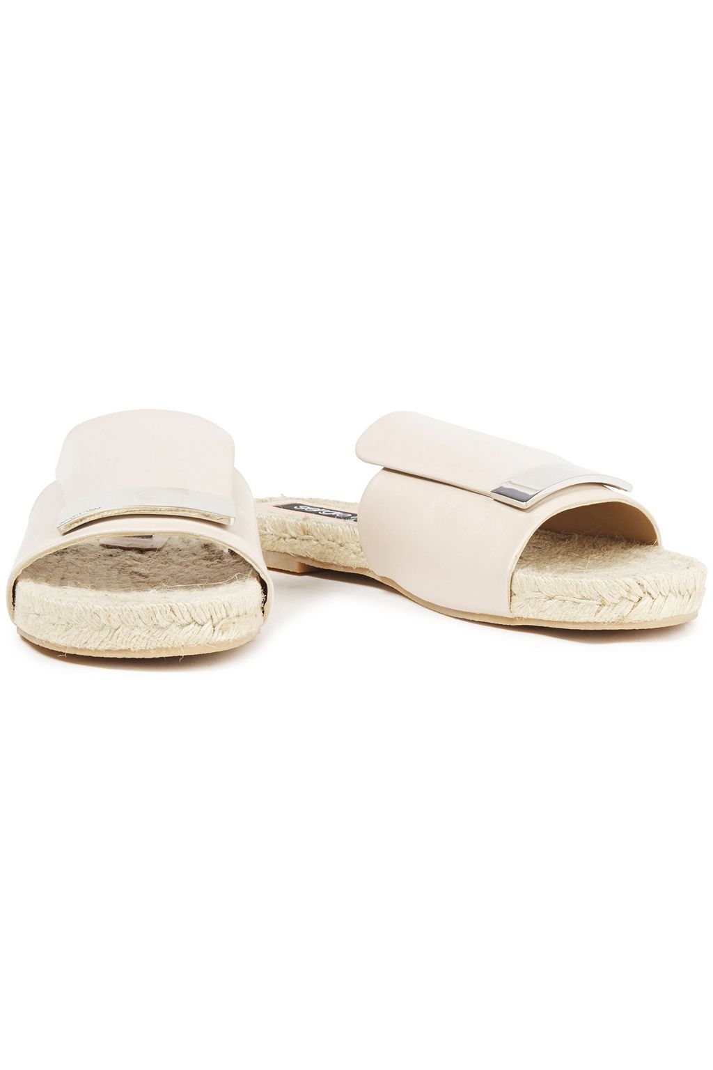 SERGIO ROSSI Embellished leather slides