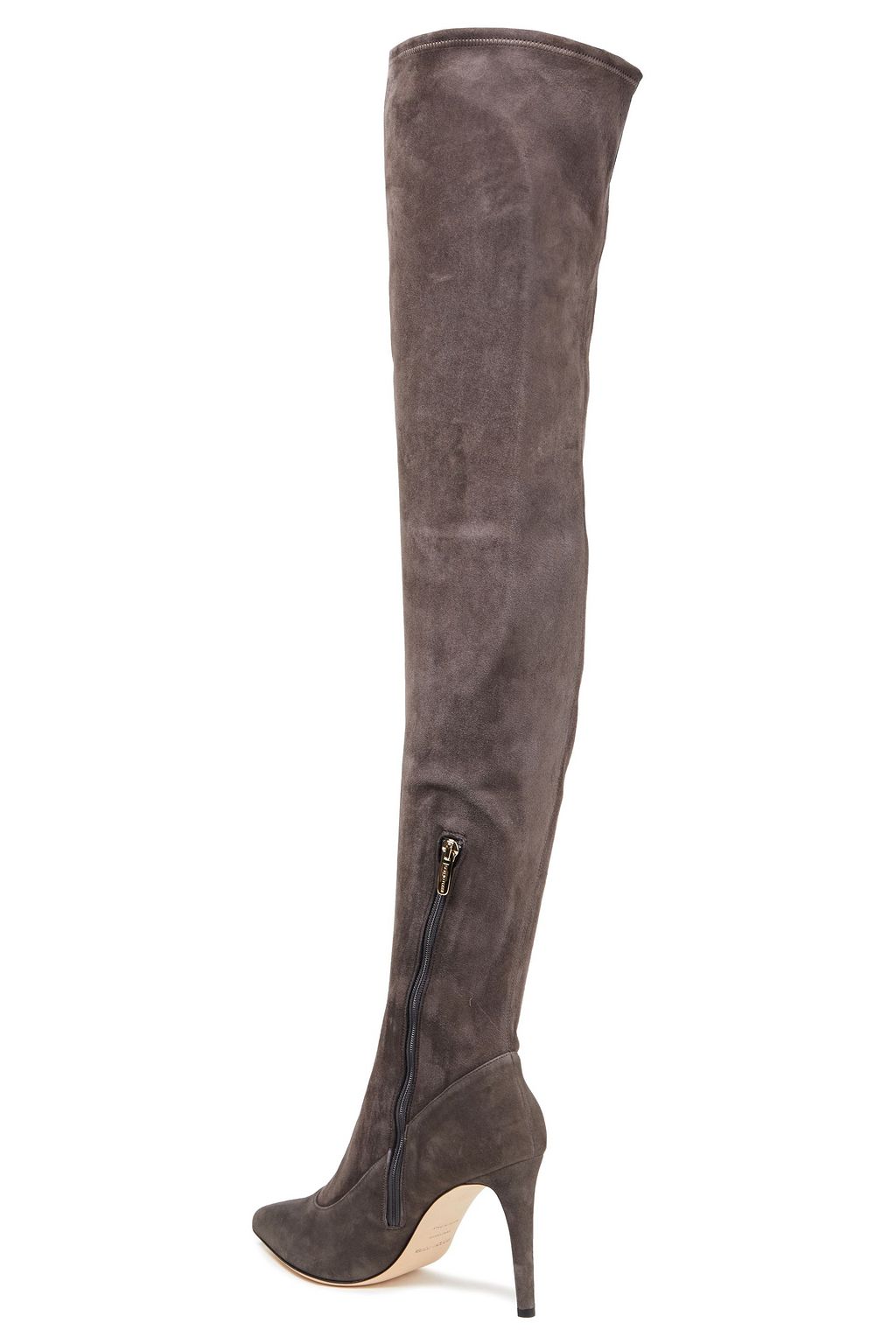 SERGIO ROSSI Stretch-suede thigh boots
