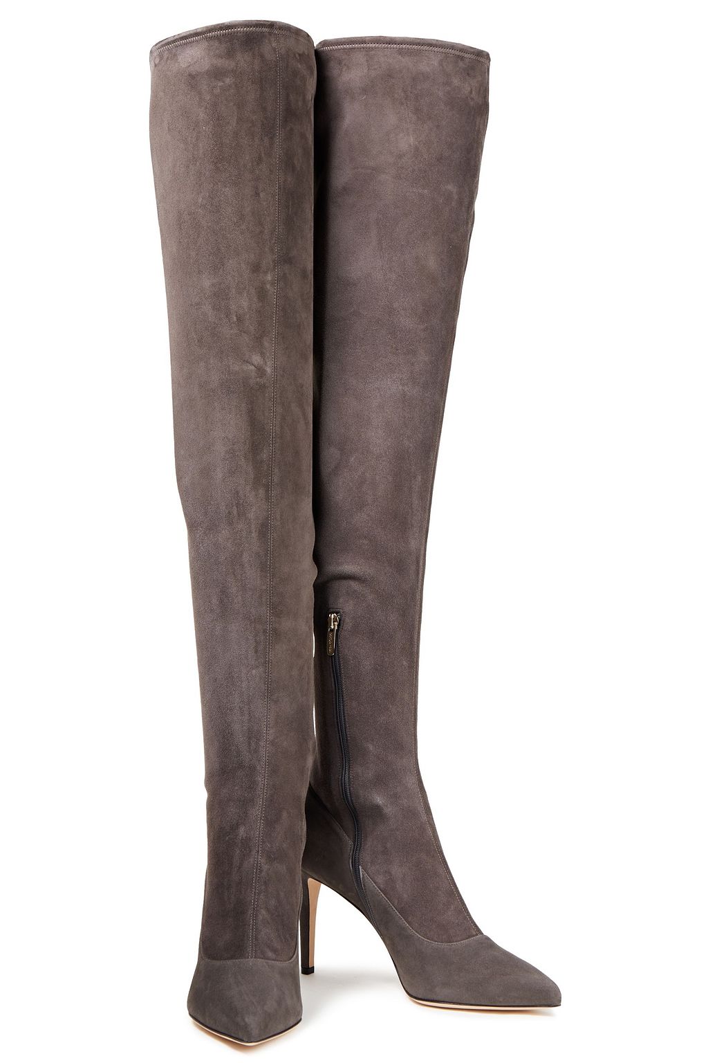 SERGIO ROSSI Stretch-suede thigh boots
