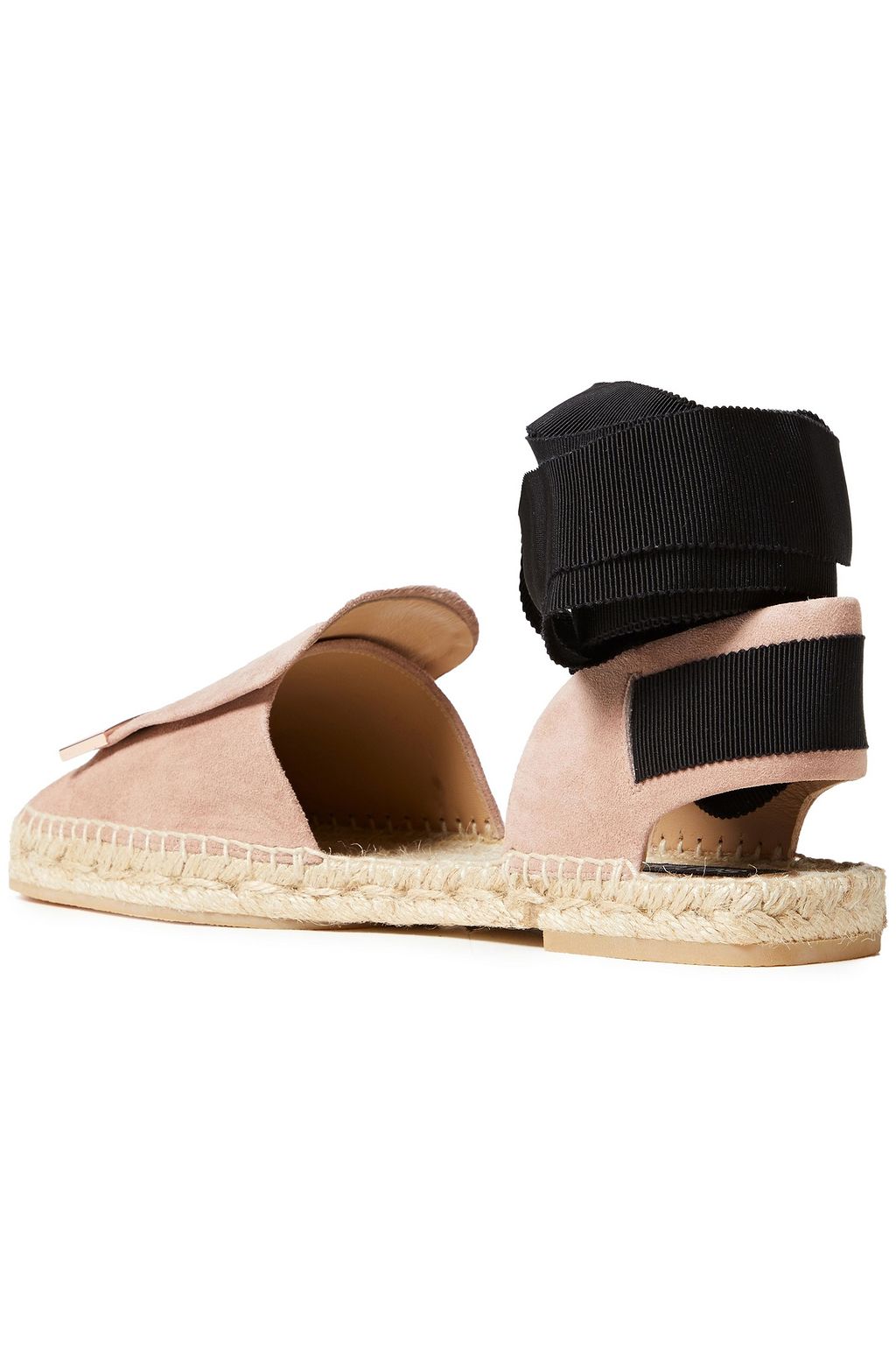 SERGIO ROSSI Embellished suede espadrilles