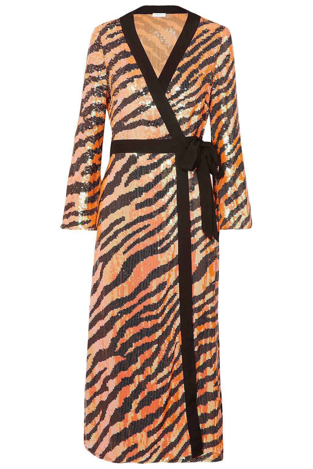 orange tiger print dress