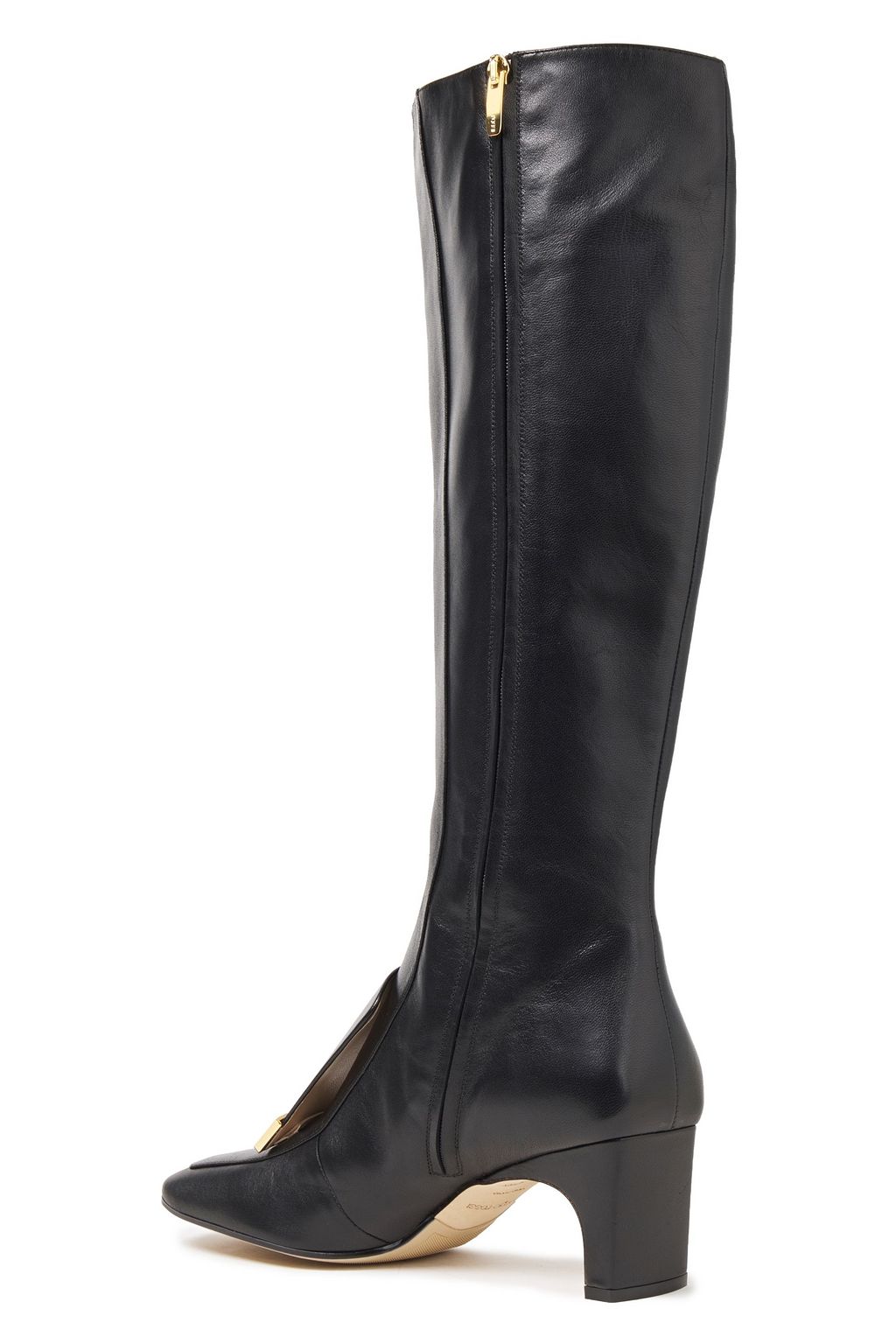 SERGIO ROSSI Embellished leather knee boots