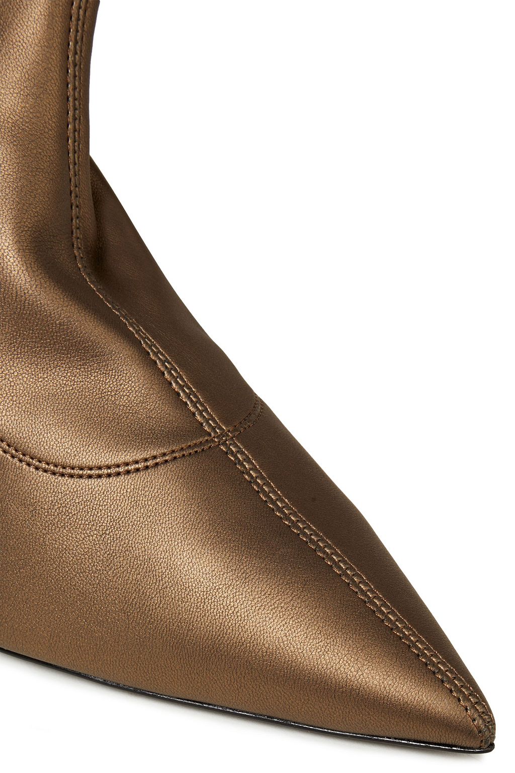 GIUSEPPE ZANOTTI Metallic faux stretch-leather sock boots