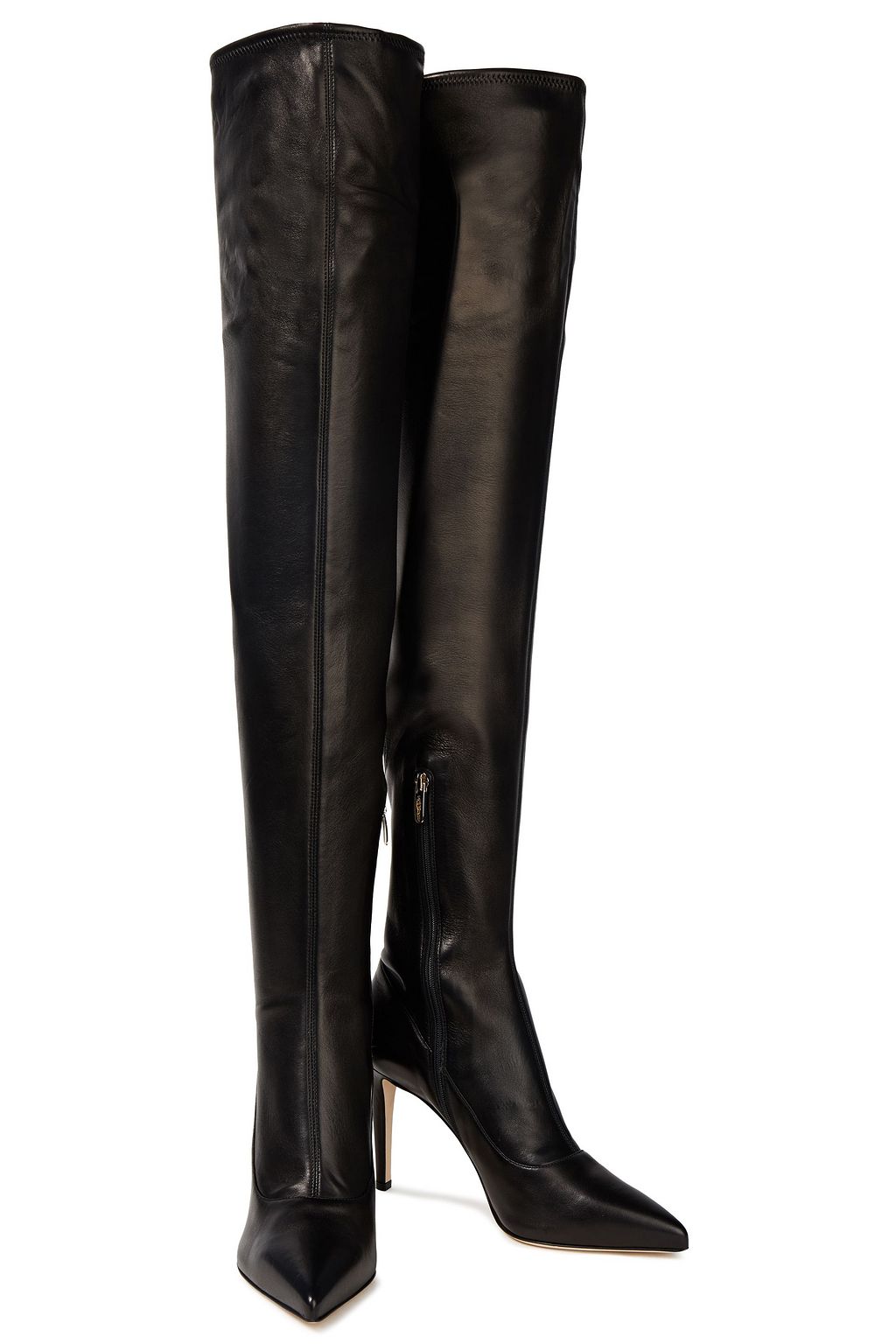 SERGIO ROSSI Stretch-leather thigh boots