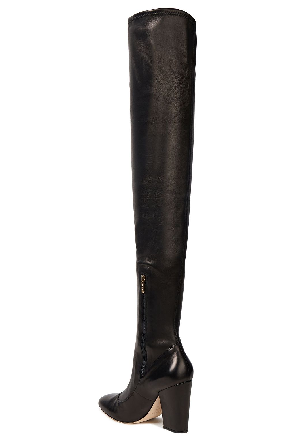 SERGIO ROSSI Stretch-leather thigh boots