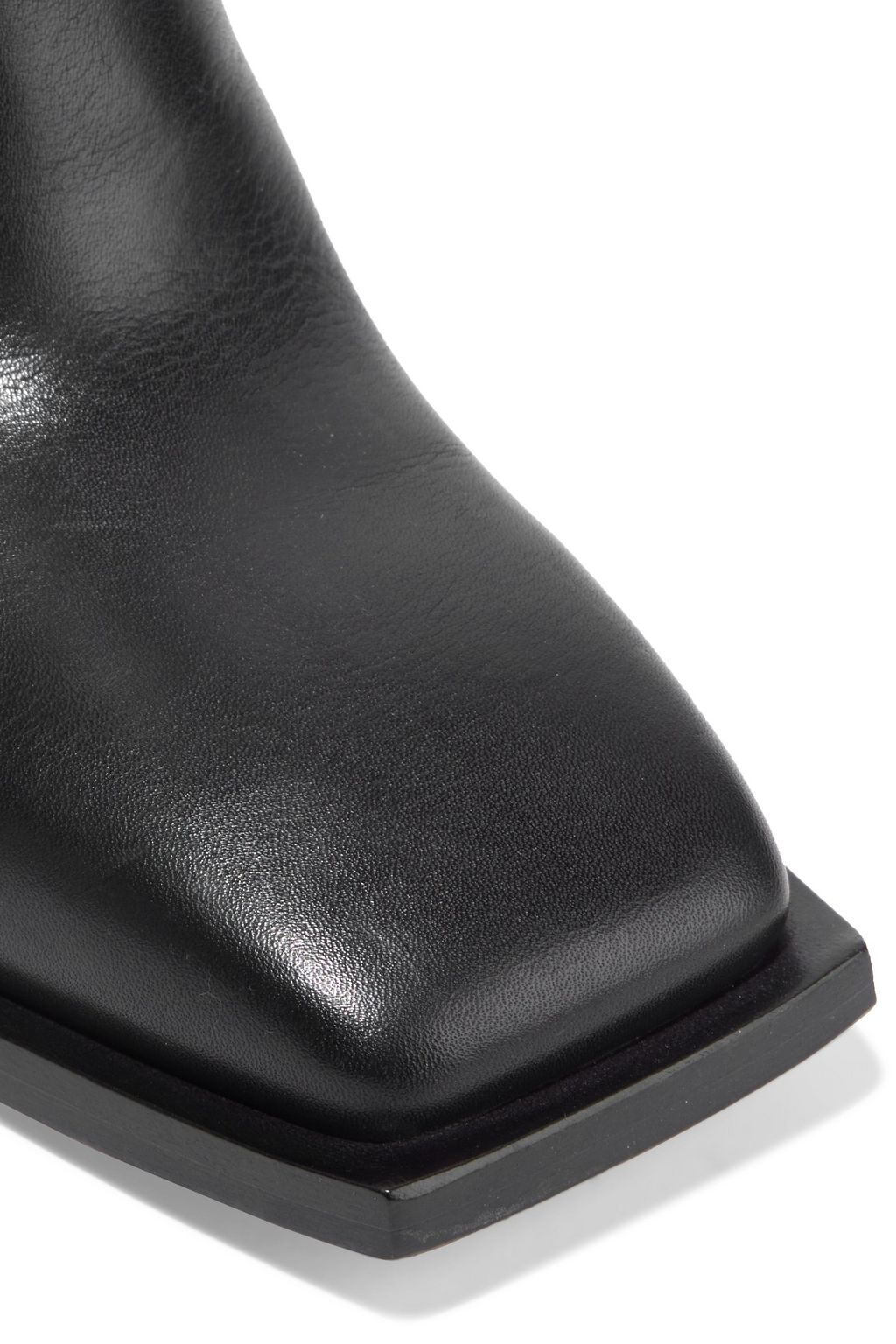 RICK OWENS Leather wedge ankle boots