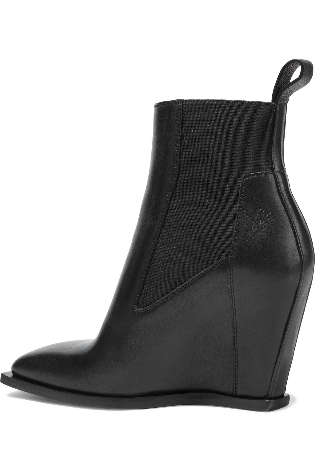 RICK OWENS Leather wedge ankle boots