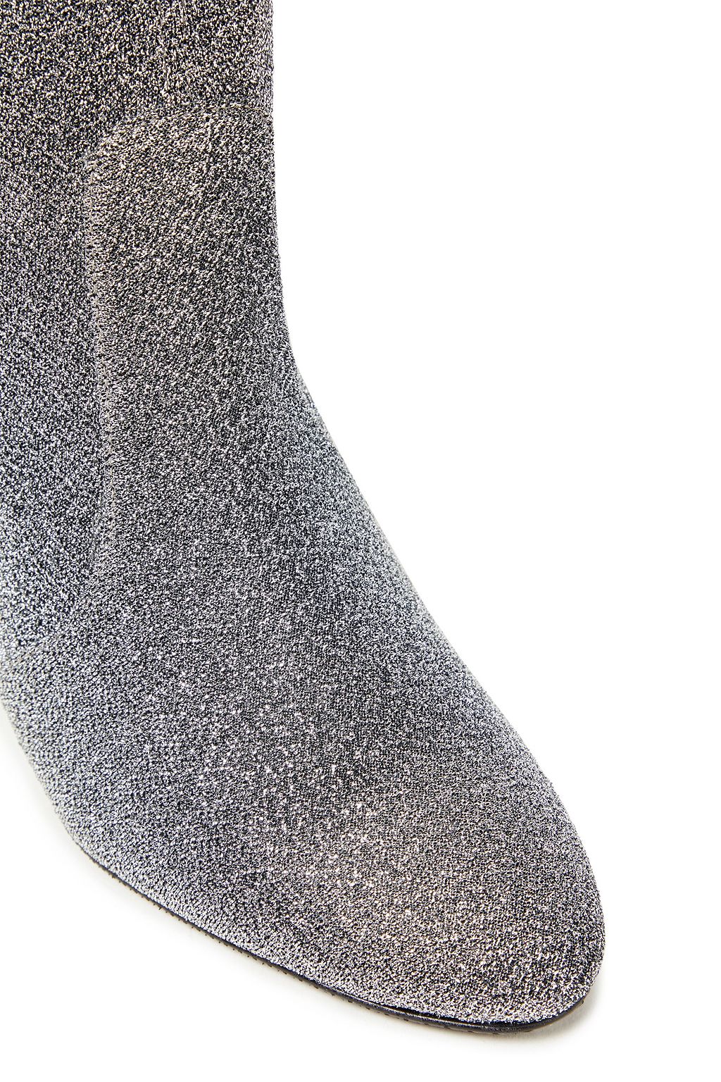 STUART WEITZMAN Yuliana 80 Lurex sock boots