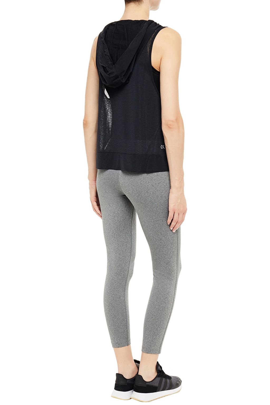 CALVIN KLEIN PERFORMANCE Printed jersey hooded top