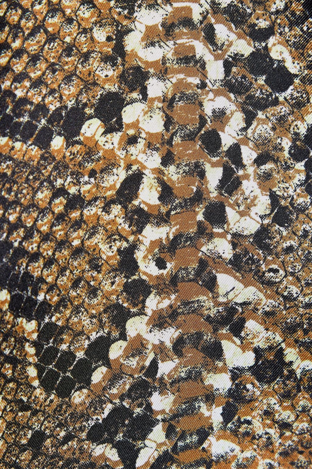 VICTORIA BECKHAM Snake-print silk-twill blouse