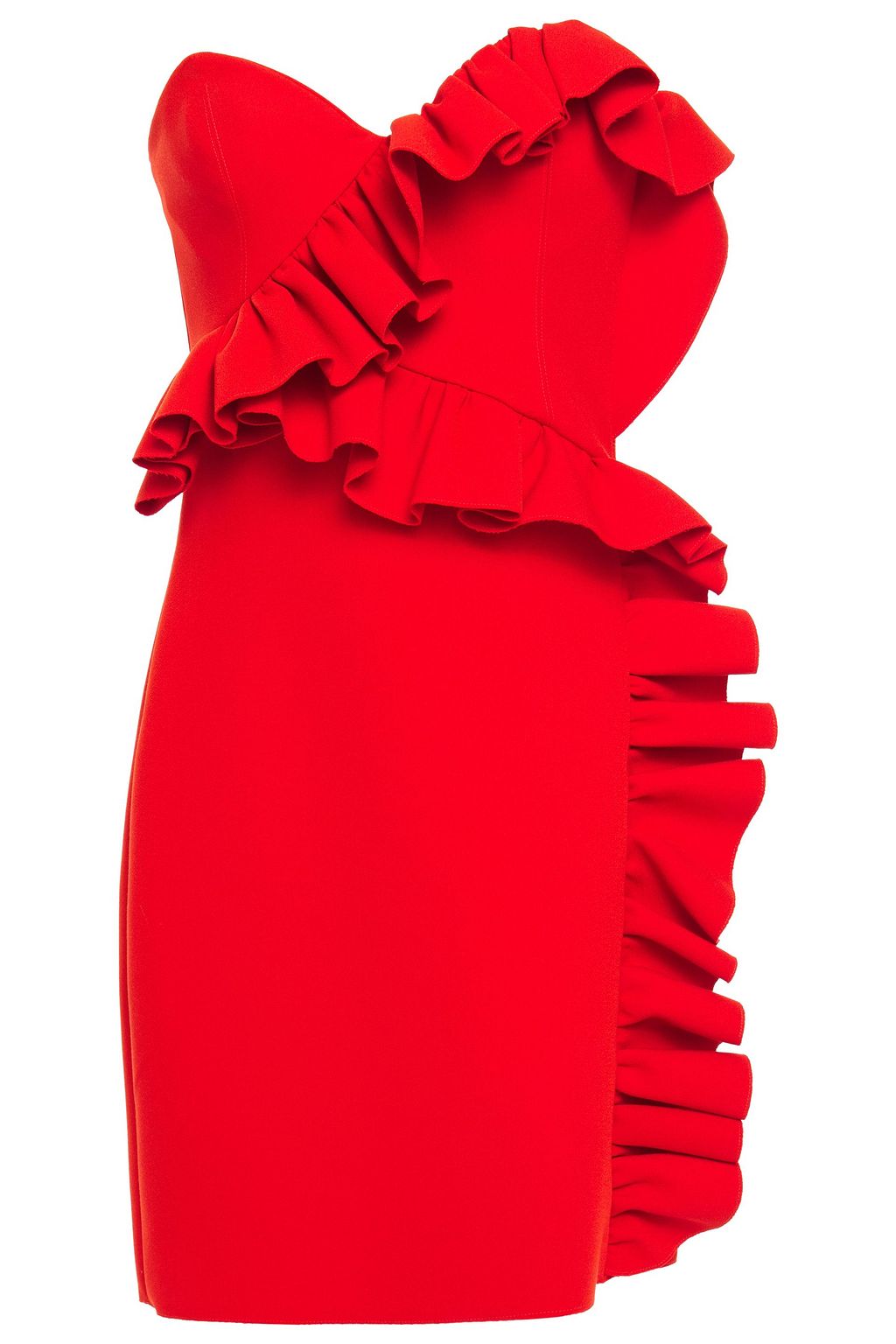 msgm red ruffle dress