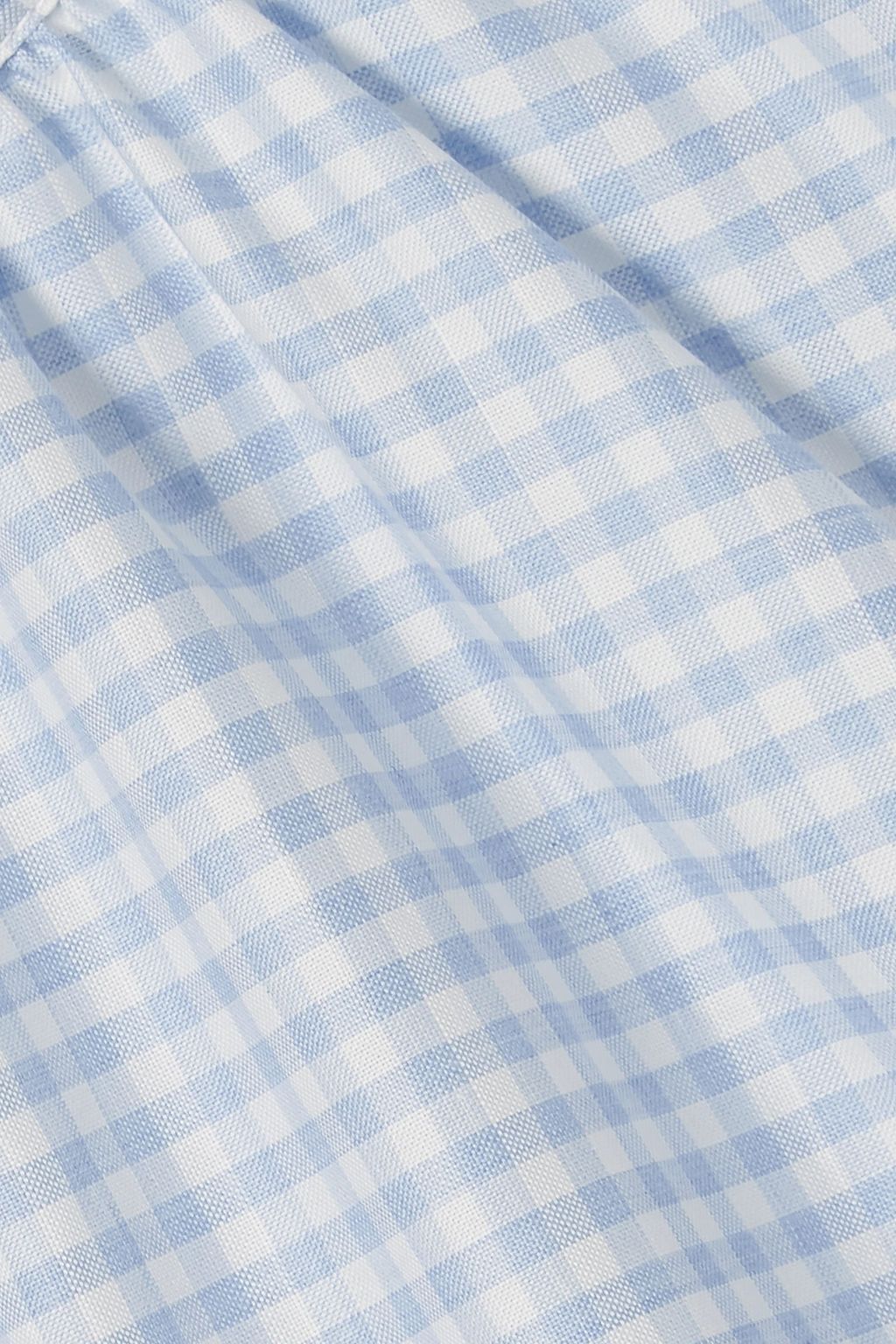 EVE DENIM Camille gingham cotton-voile top