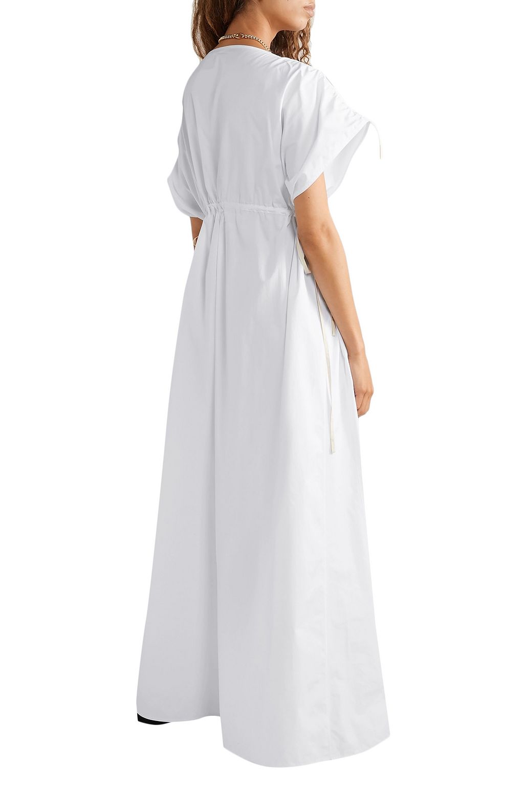 THE ROW Nea oversized gathered cotton-poplin gown