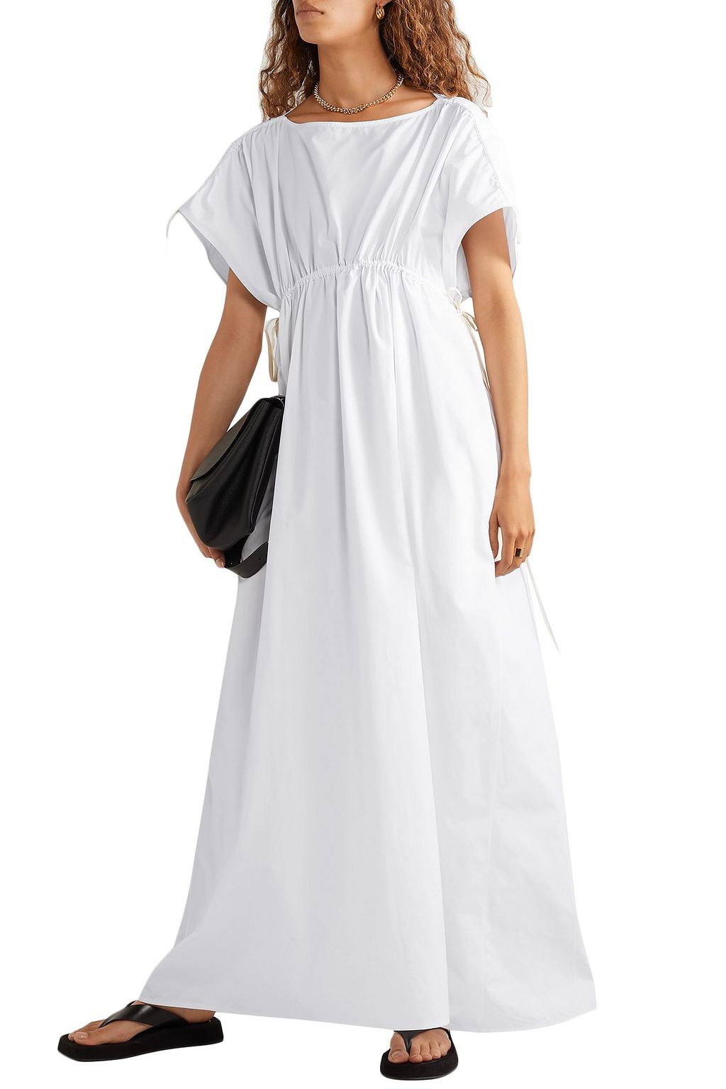 THE ROW Nea oversized gathered cotton-poplin gown