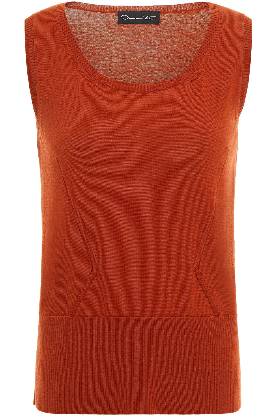 Oscar De La Renta Woman Wool Top Brick Size XS