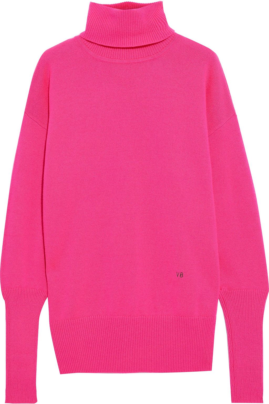 hot pink turtleneck sweater