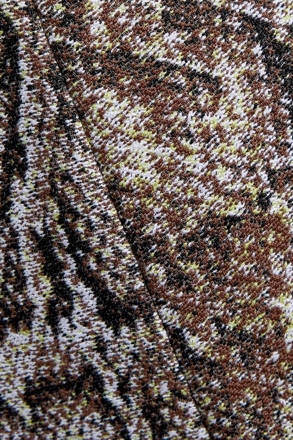 VICTORIA BECKHAM Cotton-blend snake-jacquard pencil skirt
