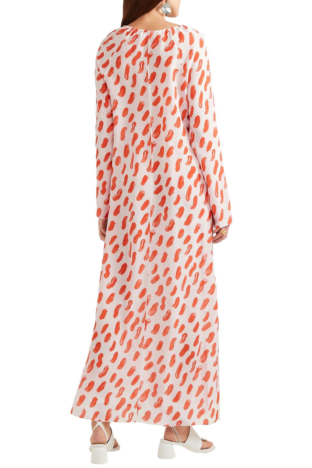 MARNI Printed silk-georgette maxi dress