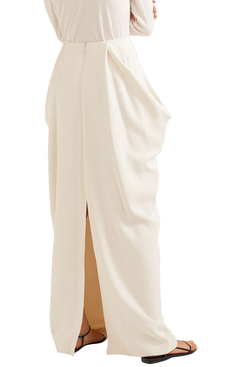 THE ROW Nika draped cady maxi skirt