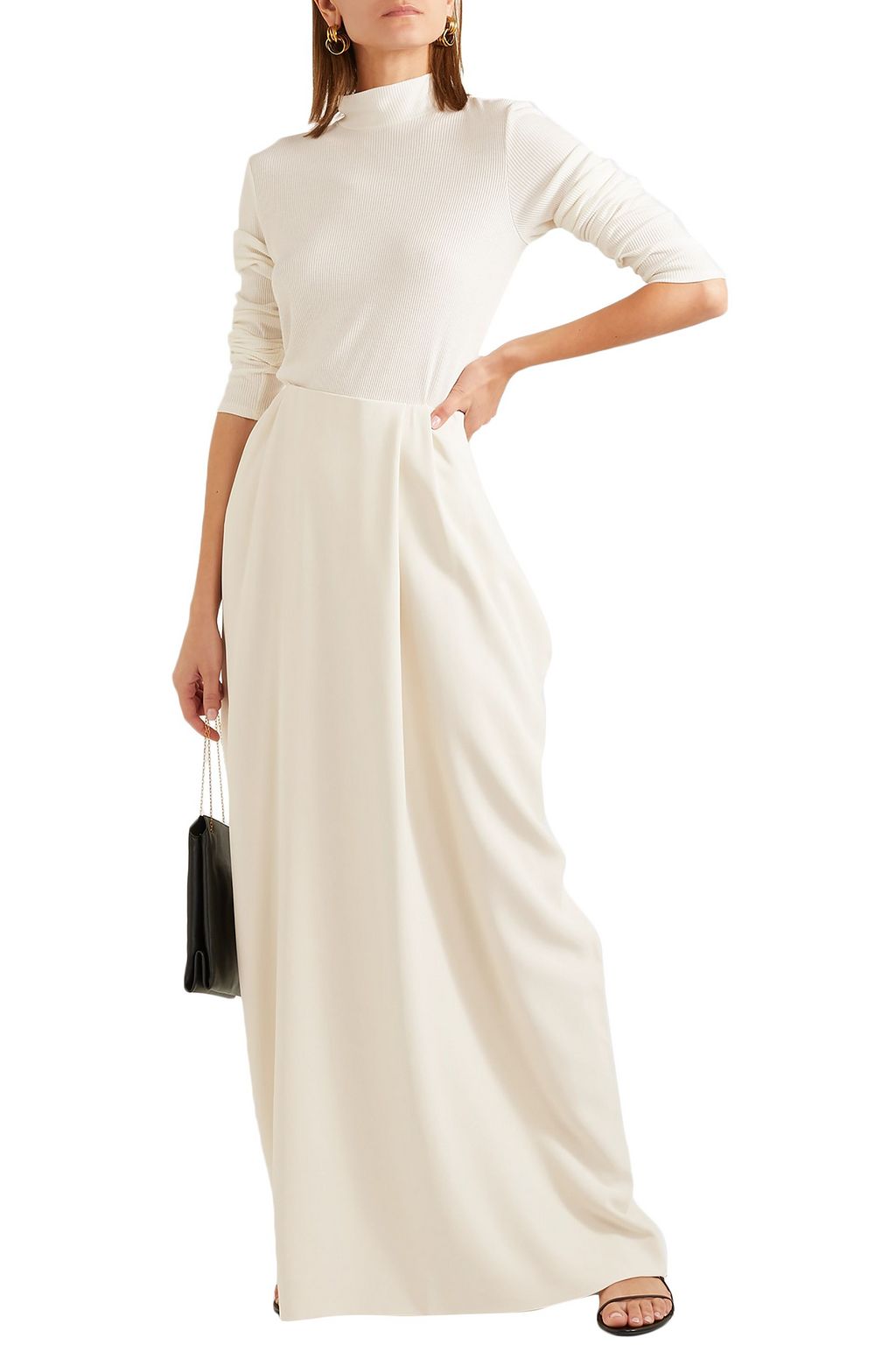 THE ROW Nika draped cady maxi skirt
