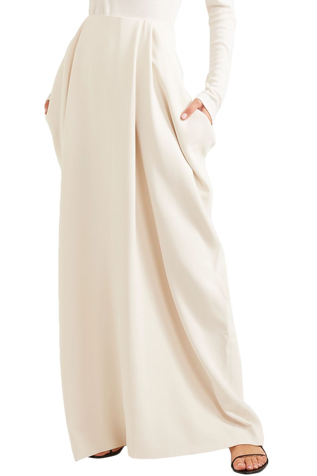 THE ROW Nika draped cady maxi skirt