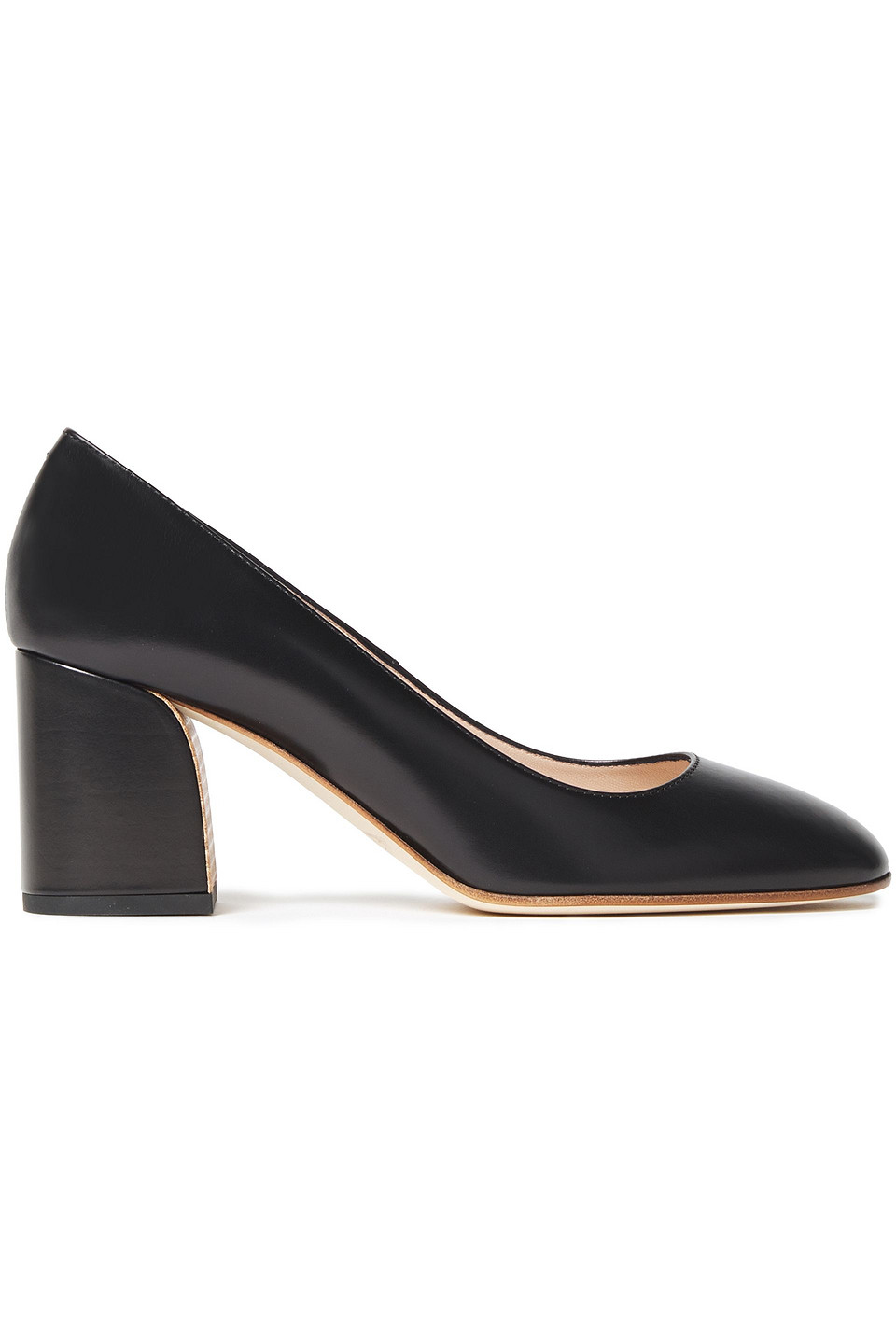 Decollete leather pumps
