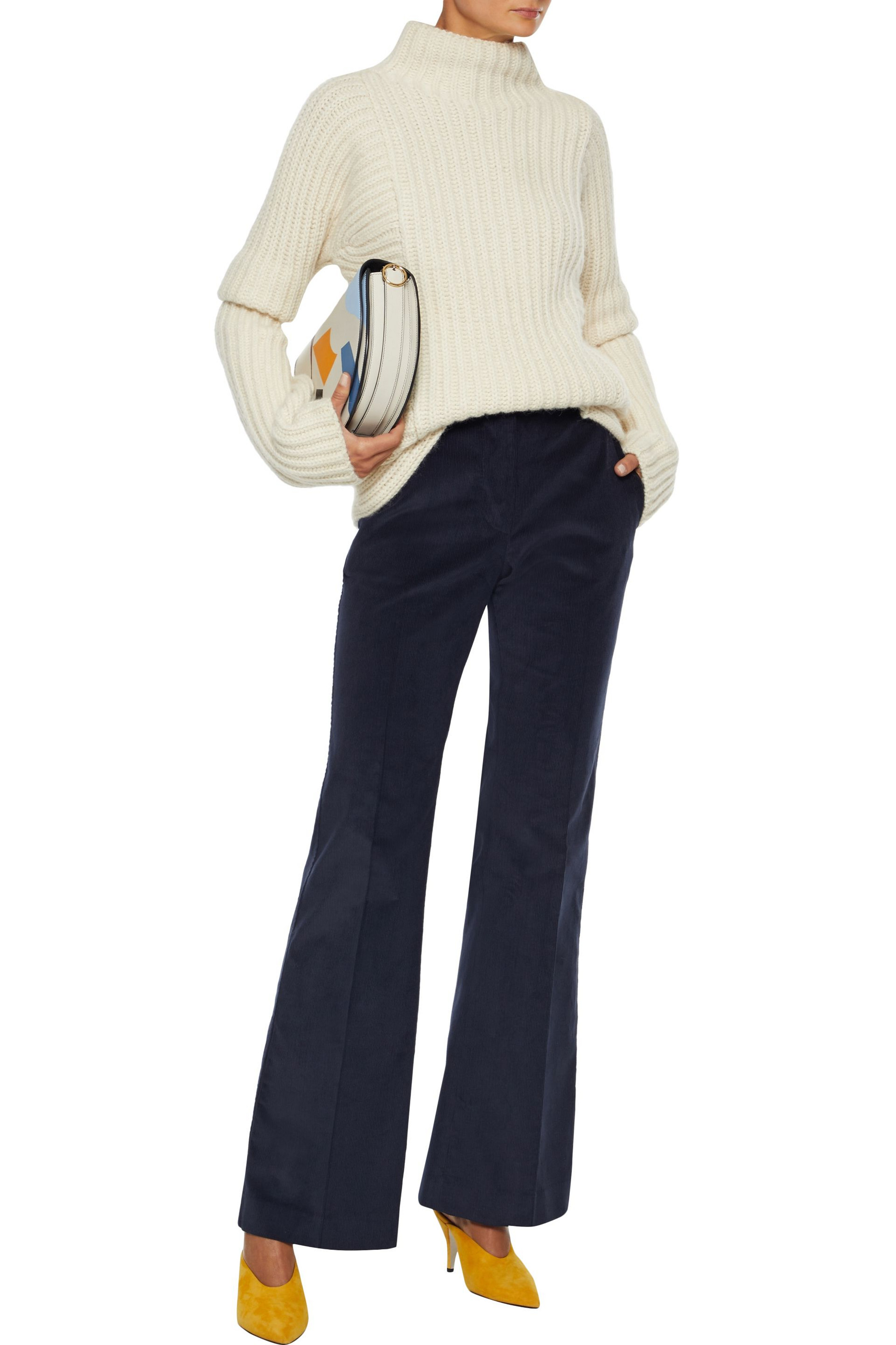 Victoria Beckham Cotton-corduroy flared pants