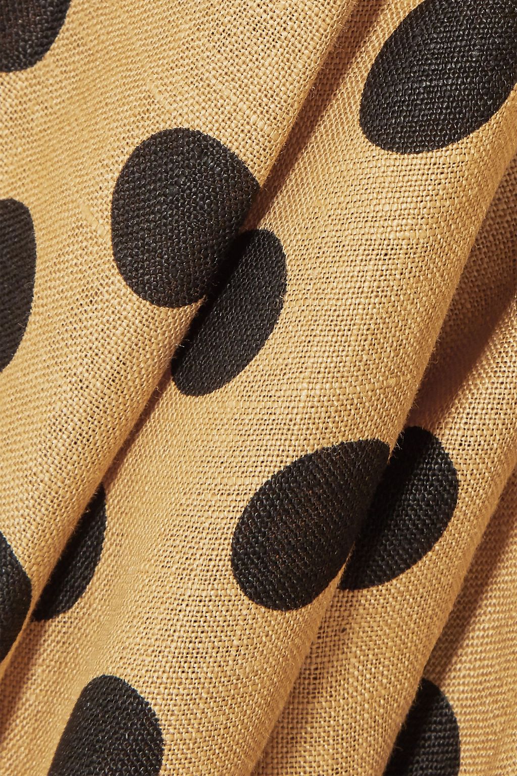 LISA MARIE FERNANDEZ Cropped polka-dot linen top