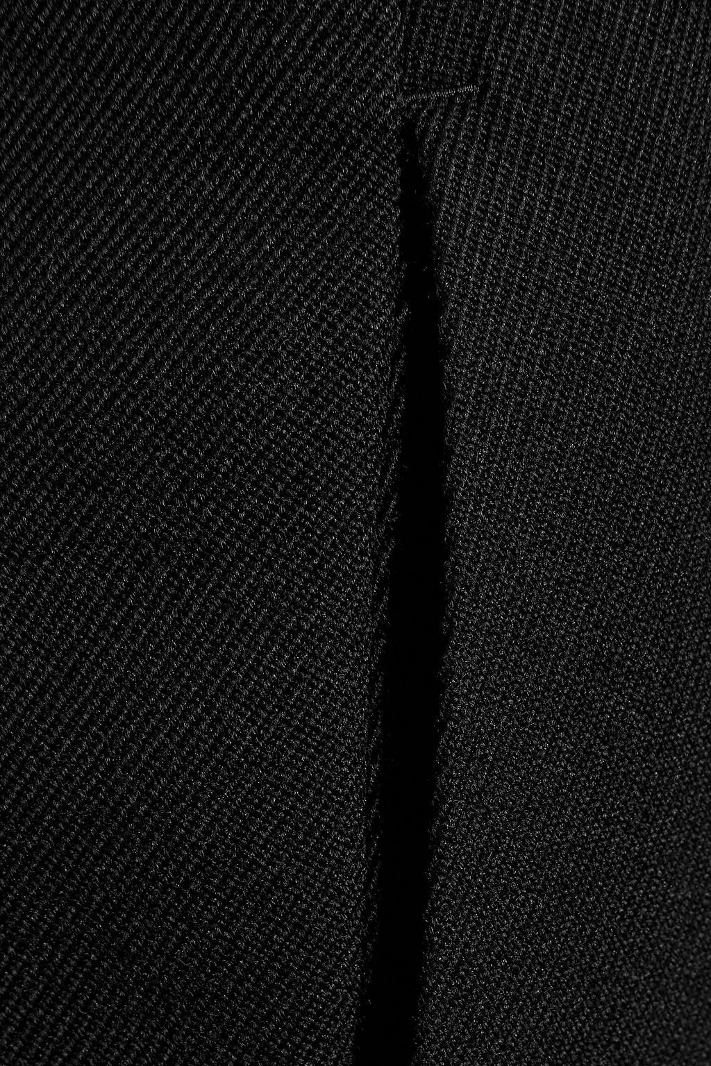 VICTORIA BECKHAM Satin-trimmed wool-gabardine flared pants