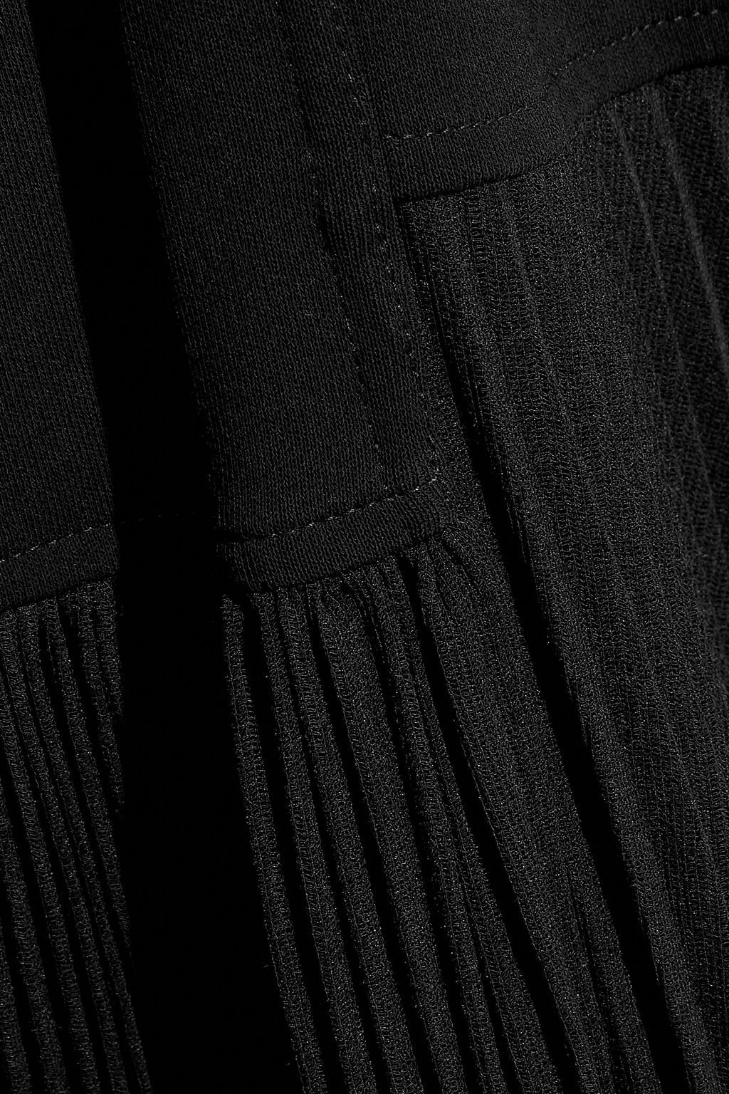VICTORIA BECKHAM Pleated crepe-paneled jersey maxi dress