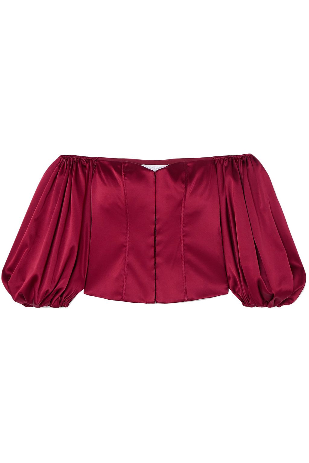 burgundy satin top