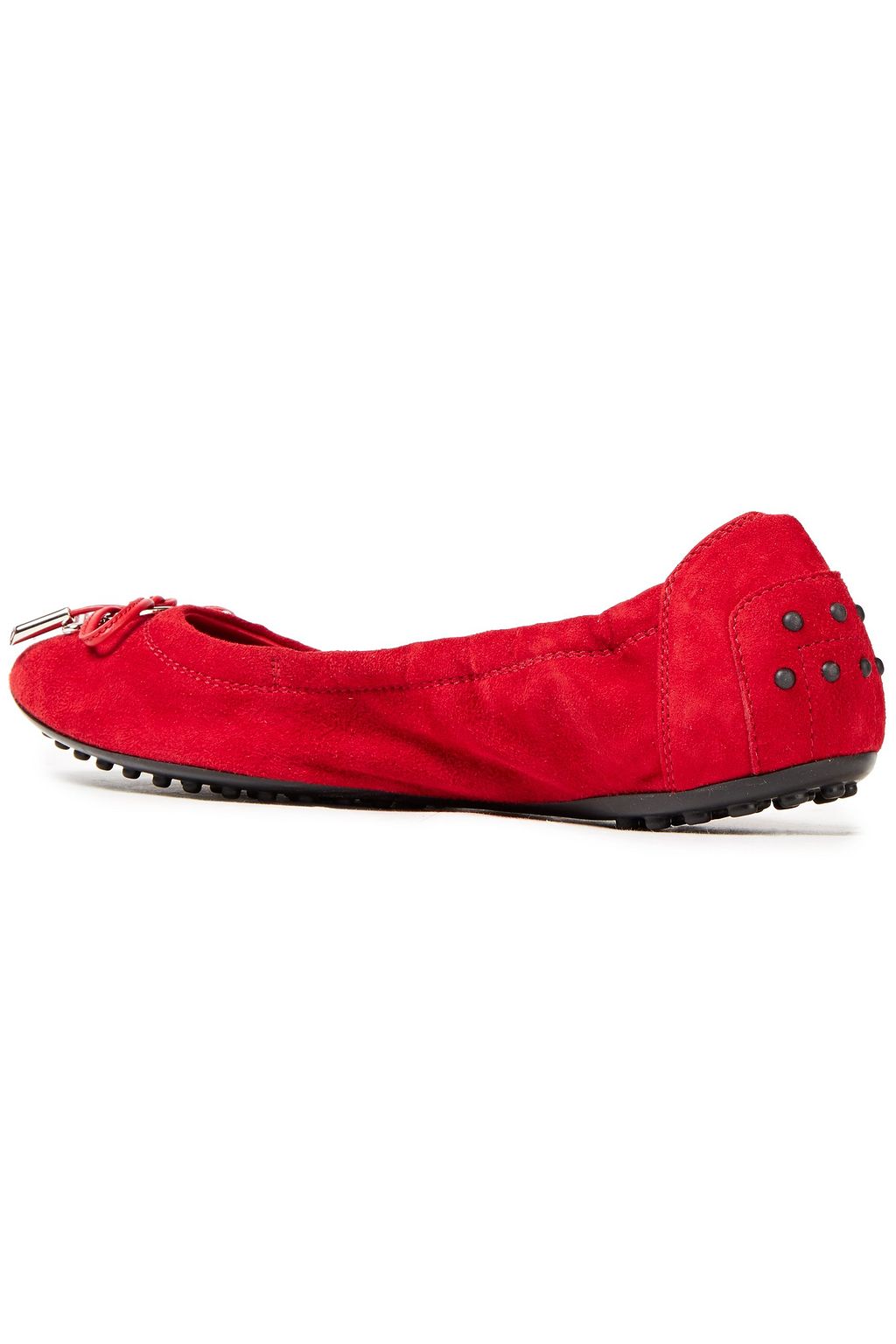 TOD'S حذاء باليه من الشامواه المزين
