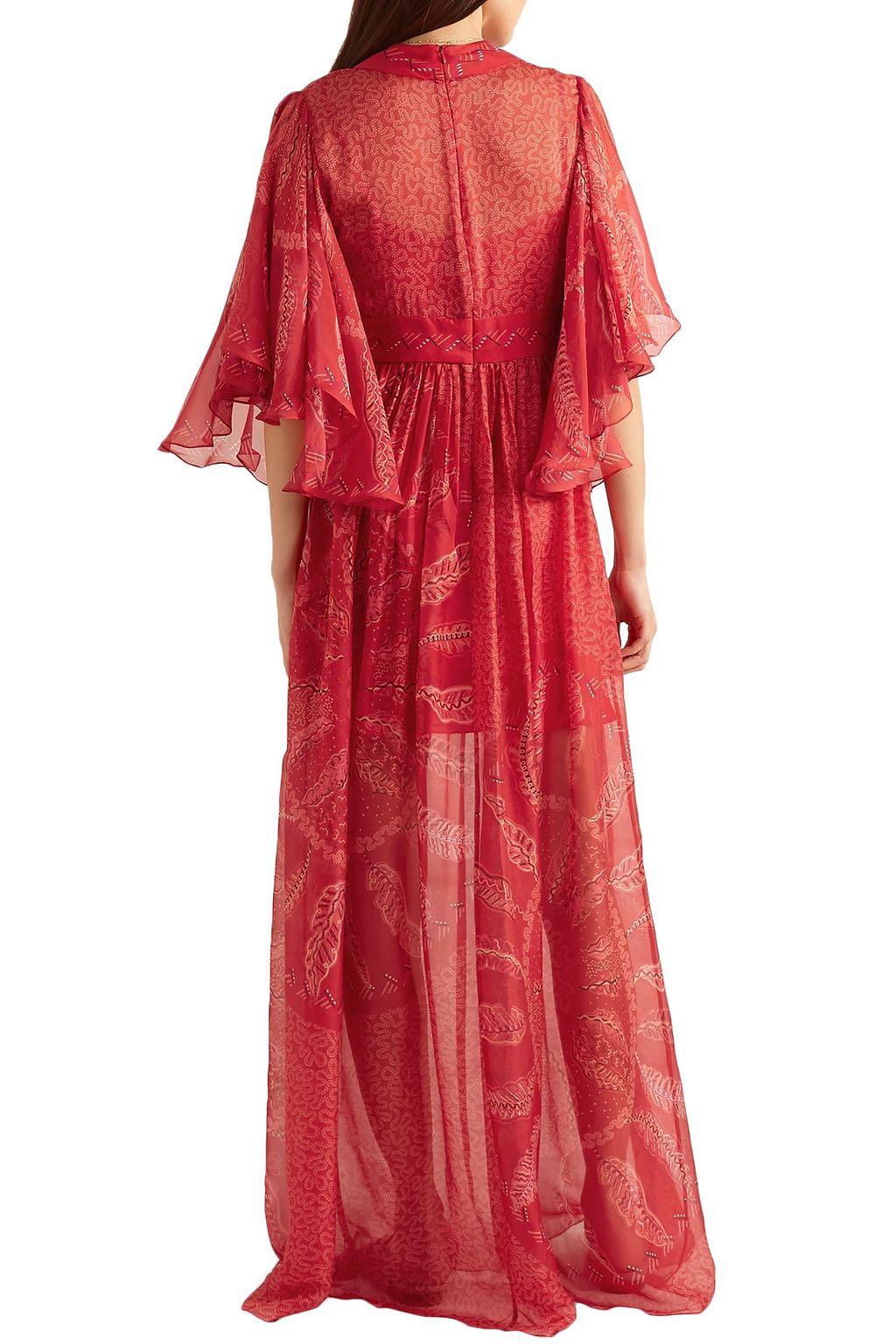 THREE GRACES LONDON + Zandra Rhodes Gabrielle printed silk-chiffon maxi dress