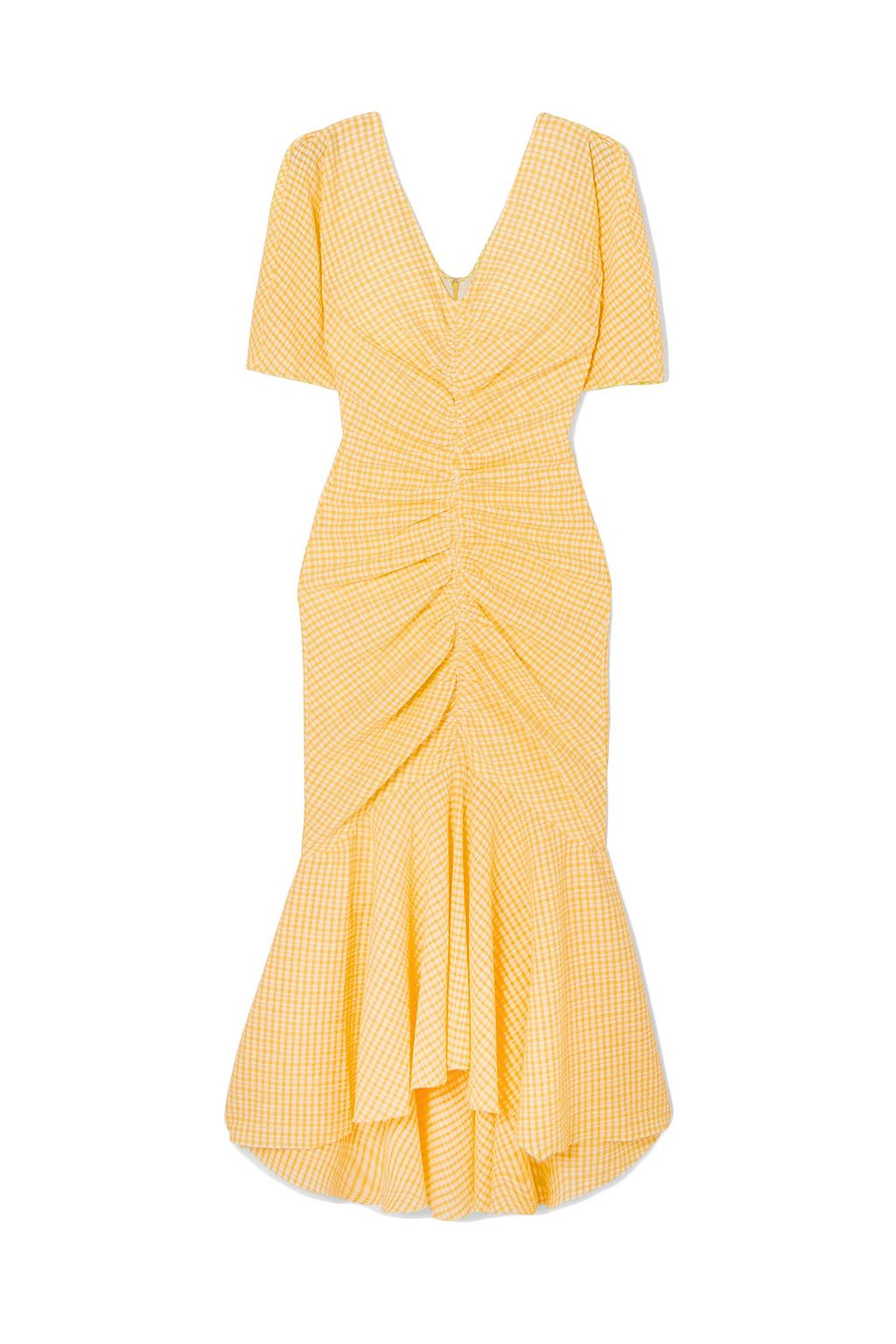 yellow seersucker dress