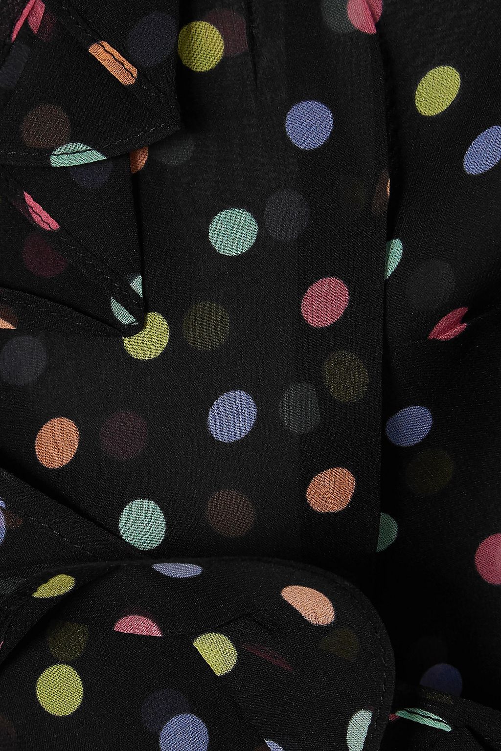 AGENT PROVOCATEUR Sidnie polka-dot silk-chiffon wrap top