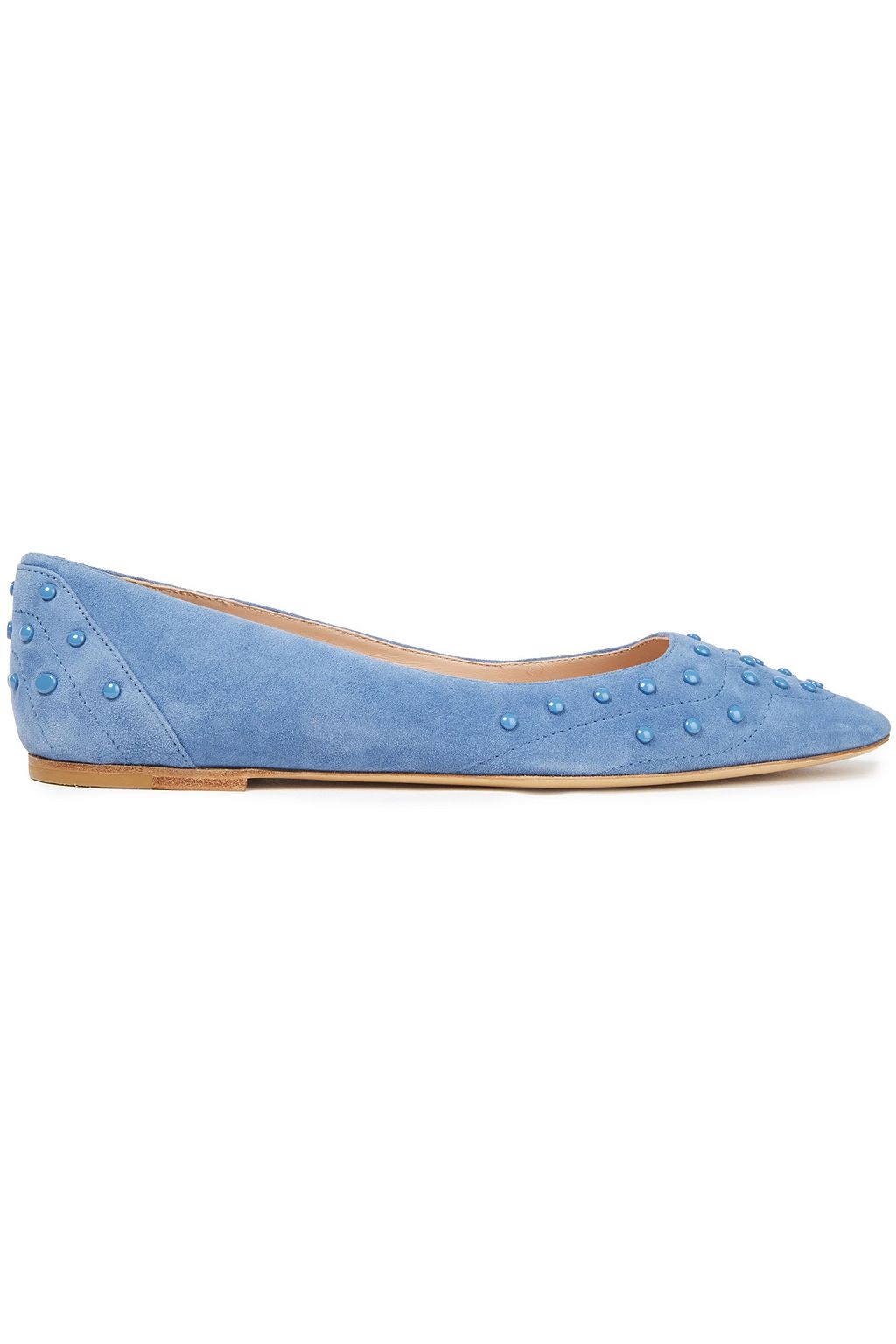 light blue suede flats