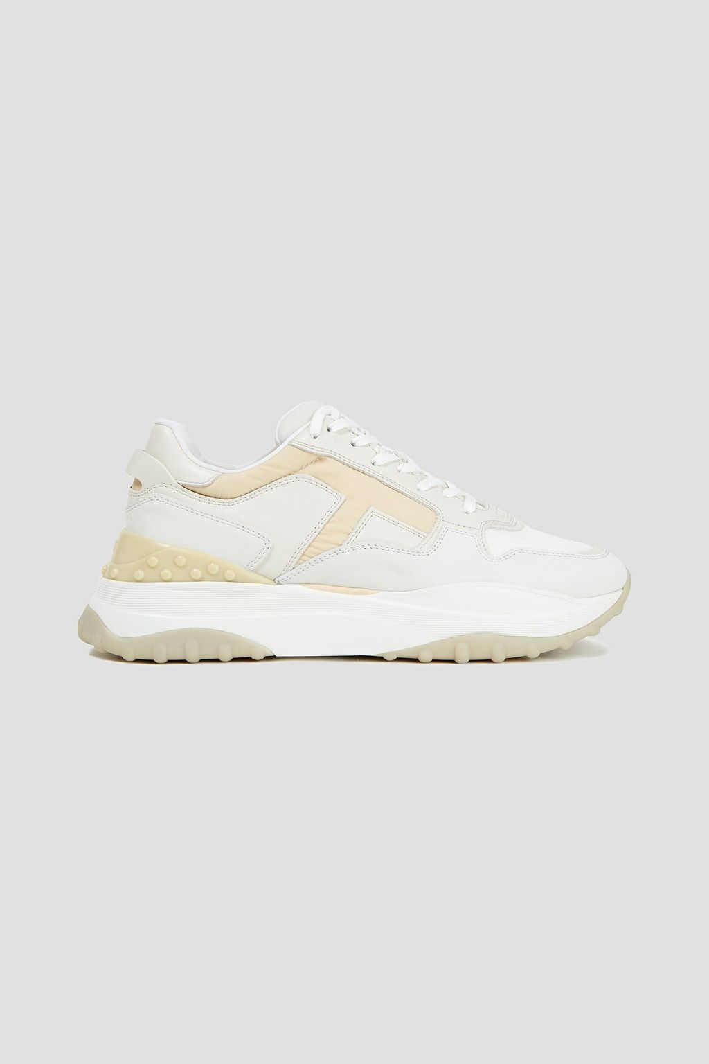 White Paneled mesh, leather and suede sneakers | Sale up to 70% off | THE  OUTNET | TOD'S | THE OUTNET