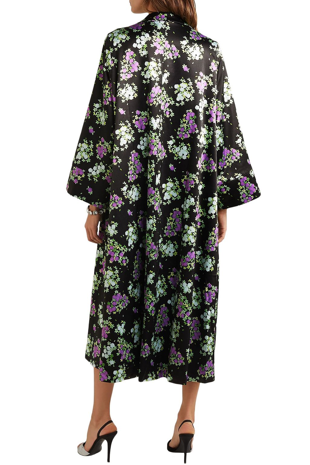 BERNADETTE Sofia oversized floral-print satin robe