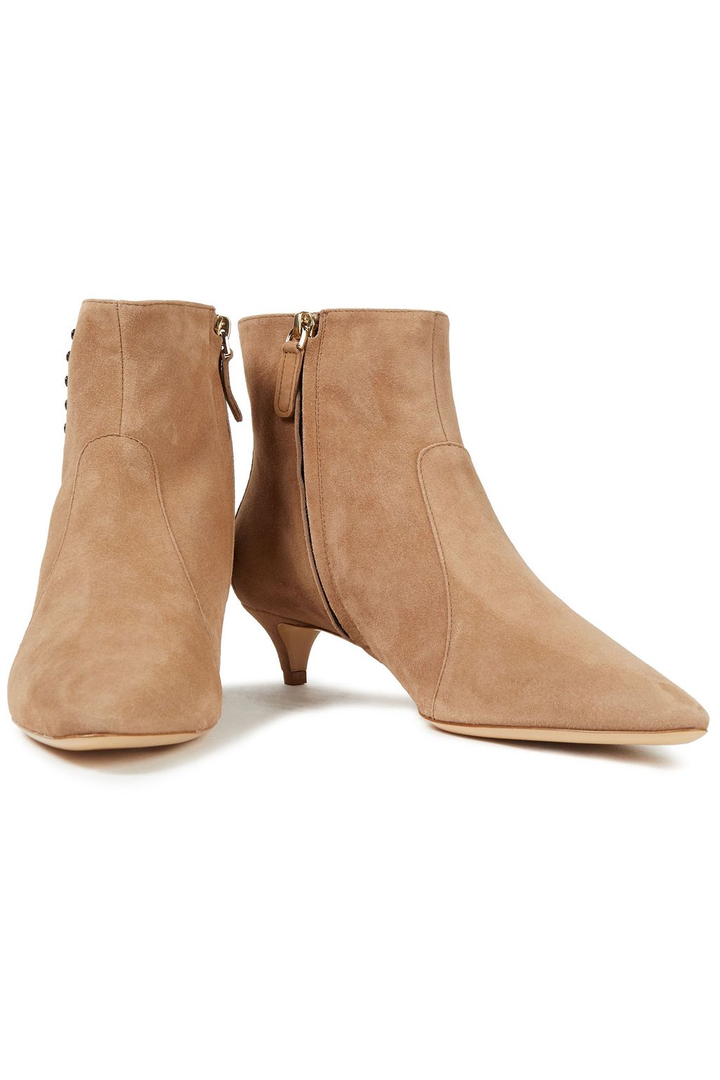 TOD'S Studded suede ankle boots