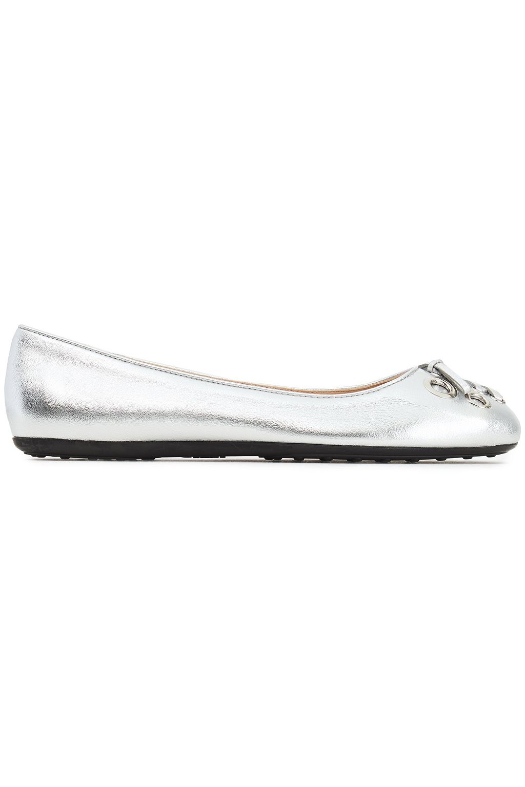 metallic ballet flats