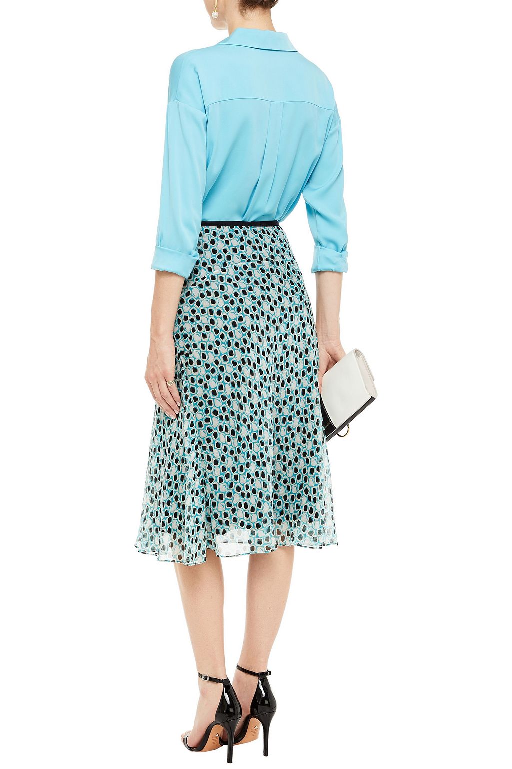 DIANE VON FURSTENBERG Leanna stretch-silk crepe de chine shirt
