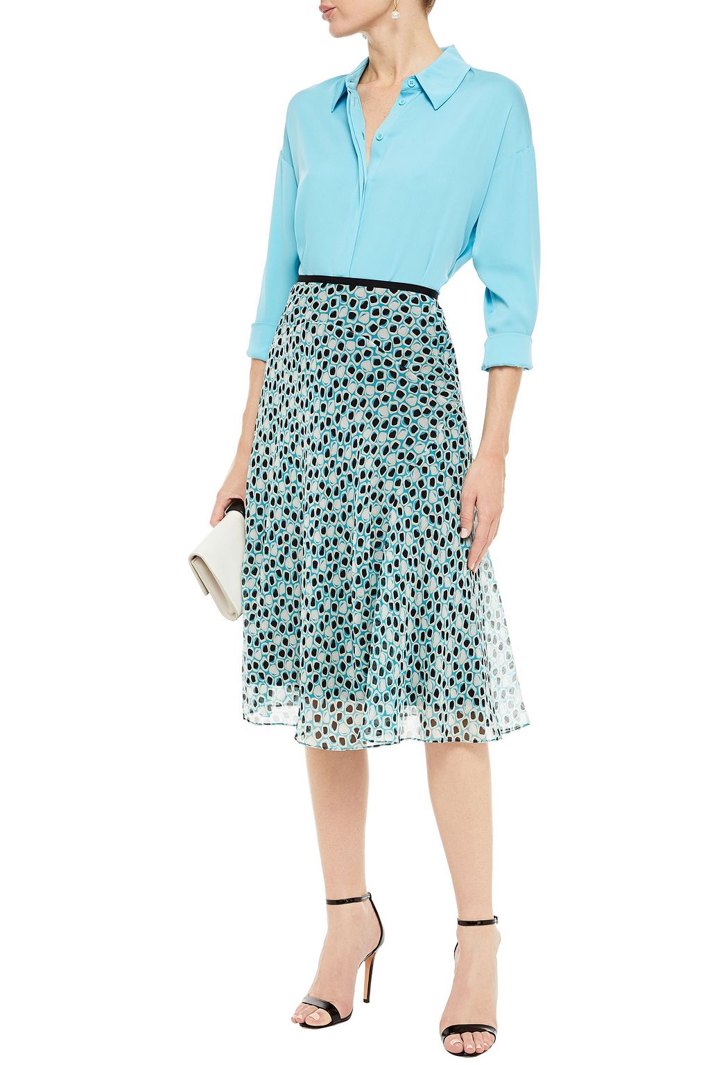 DIANE VON FURSTENBERG Leanna stretch-silk crepe de chine shirt