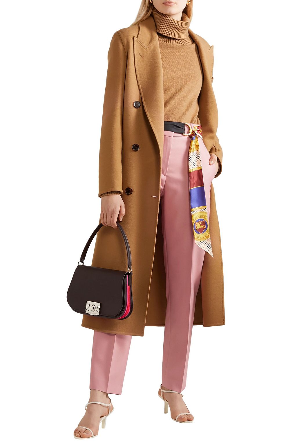 BURBERRY بنطلون بأرجل مستقيمة من التويل