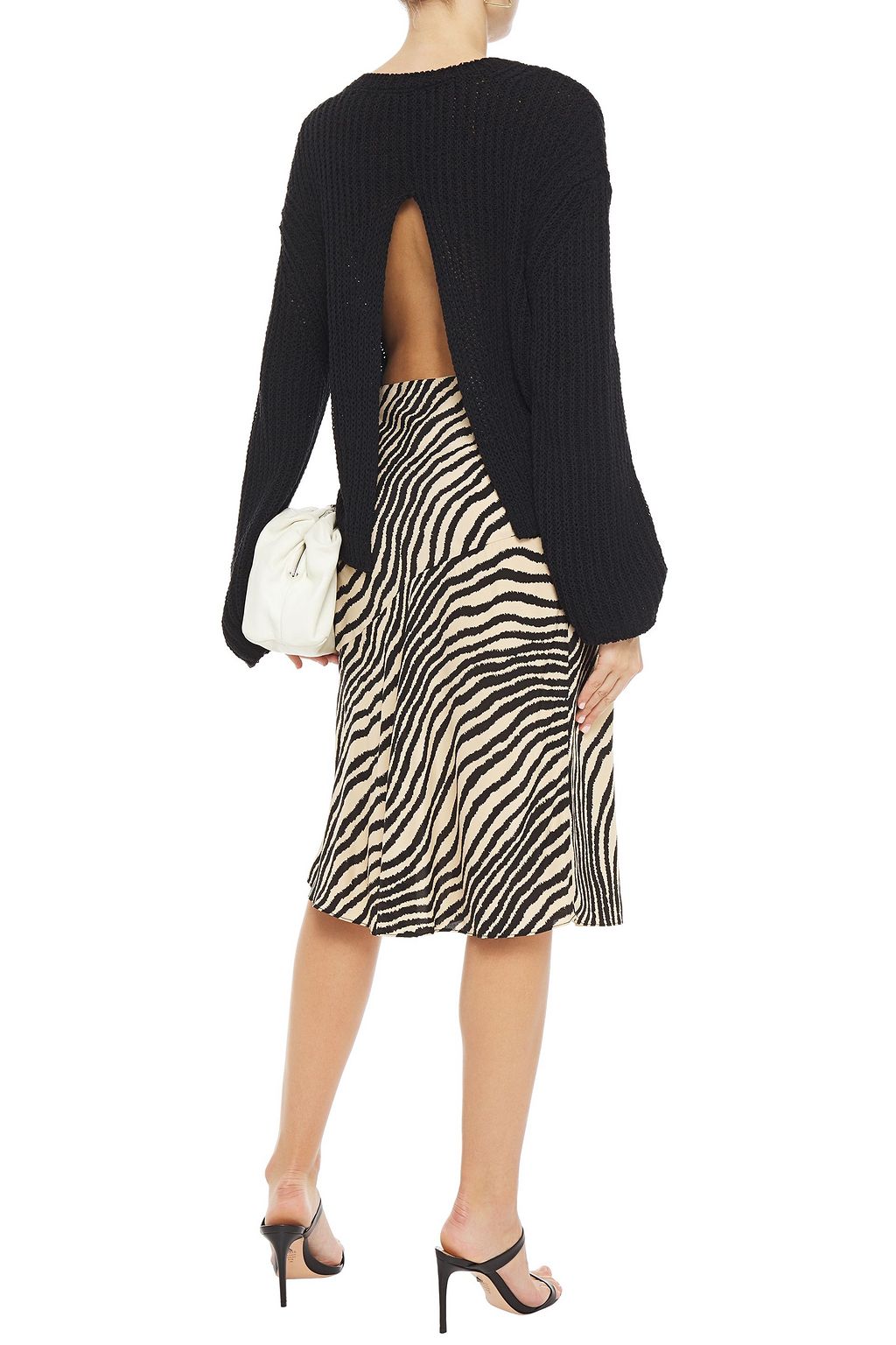 NANUSHKA Saio split-back ribbed cotton-blend sweater