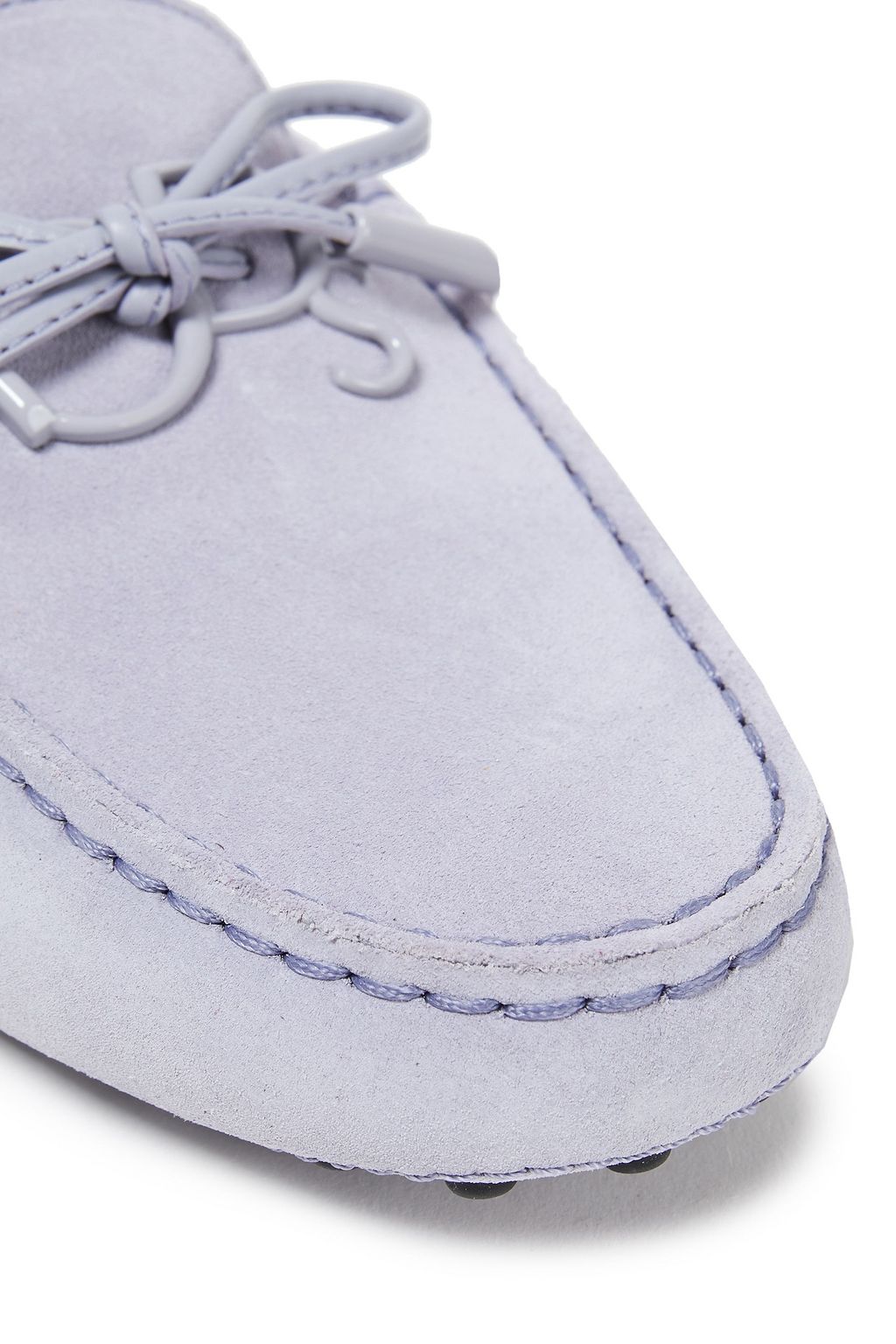 TOD'S Bow-detailed suede loafers
