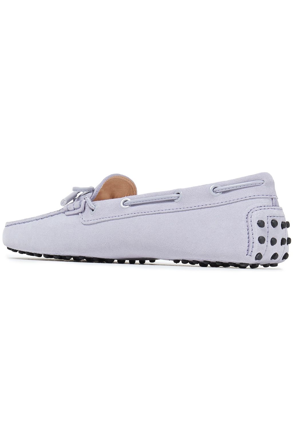 TOD'S Bow-detailed suede loafers