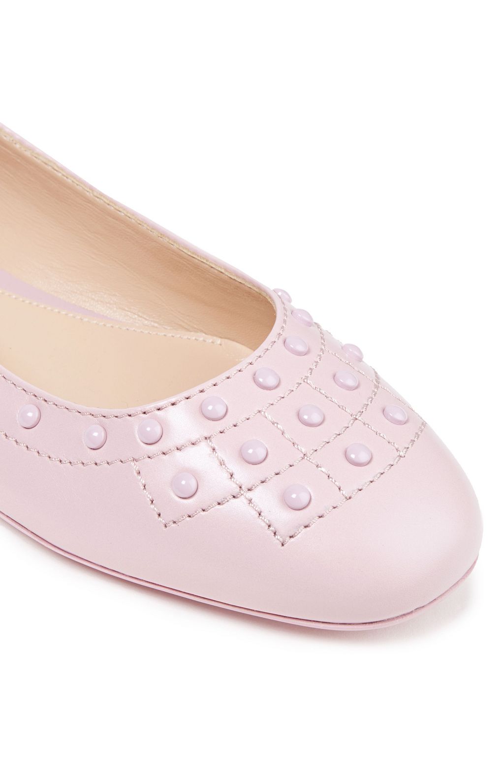TOD'S Studded leather ballet flats