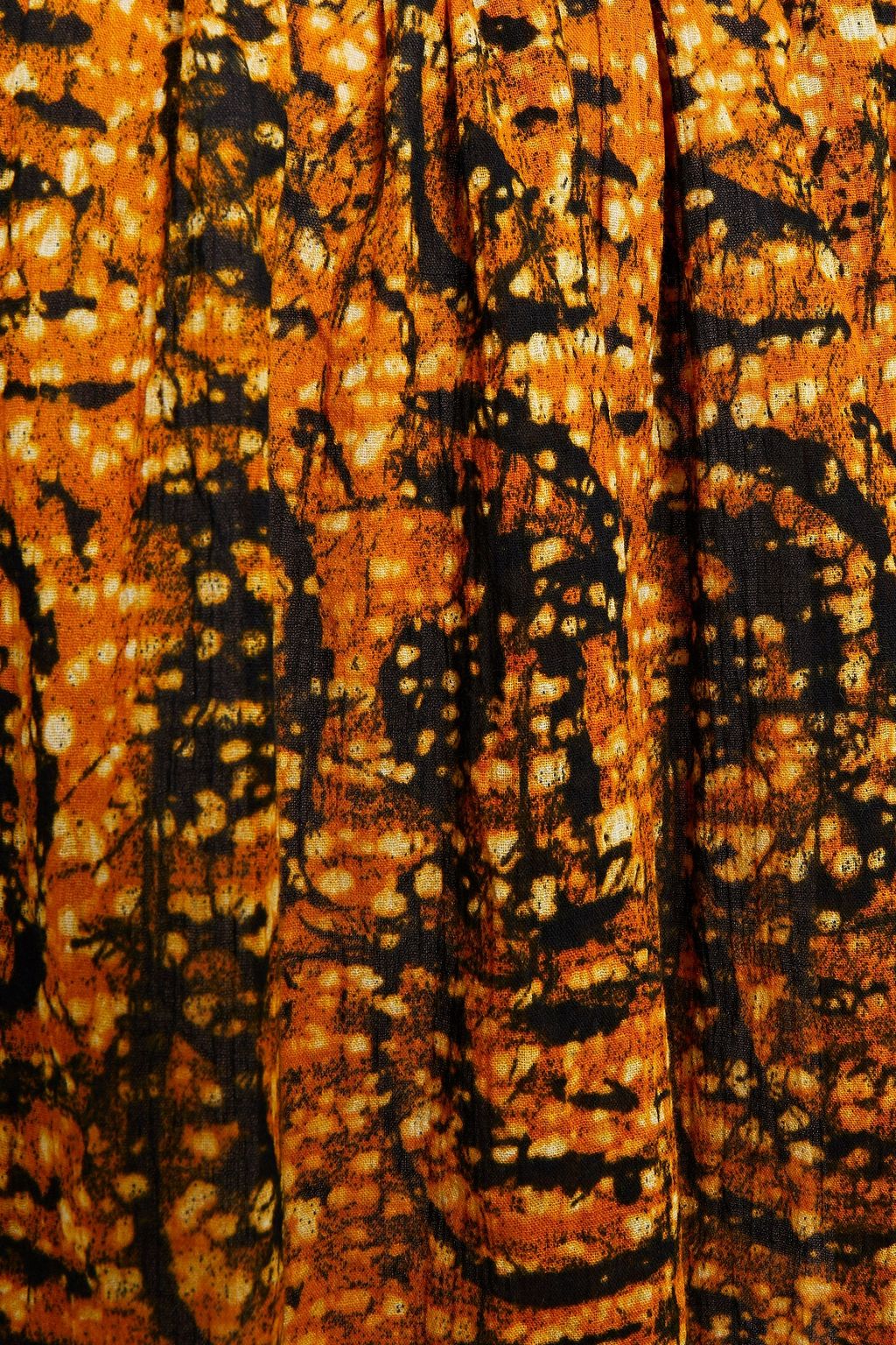 ULLA JOHNSON Amina gathered printed cotton-gauze blouse