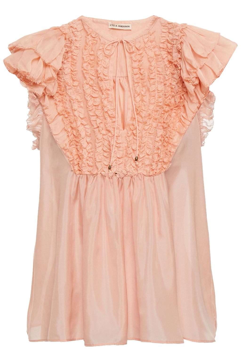 blush ruffle top